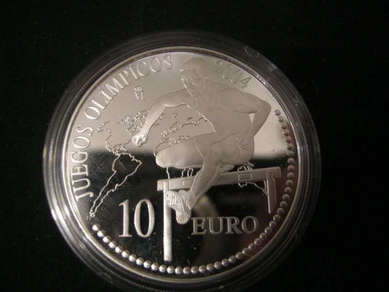 (afbeelding voor) 10 Euromunt Spanje 2004 Proof Zomerspelen Athene